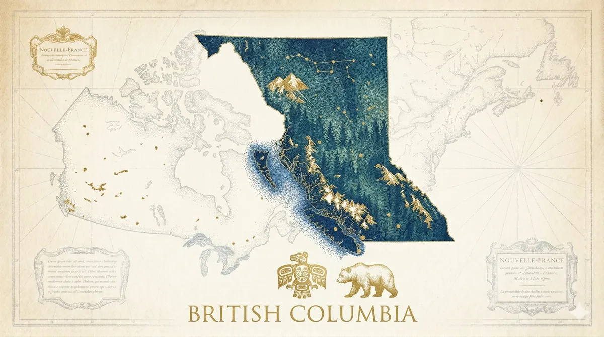 Illustrated map of British Columbia